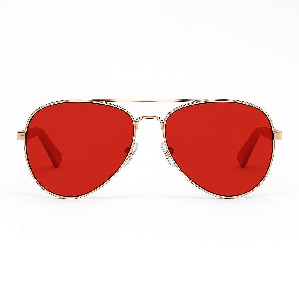 GAFAS LENTE ROJA AVIATOR