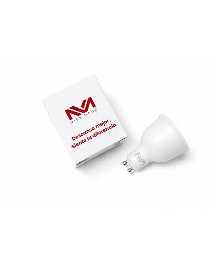 Halógeno GU10 Dual Spectrum Light — Luz nocturna cálida sin luz azul