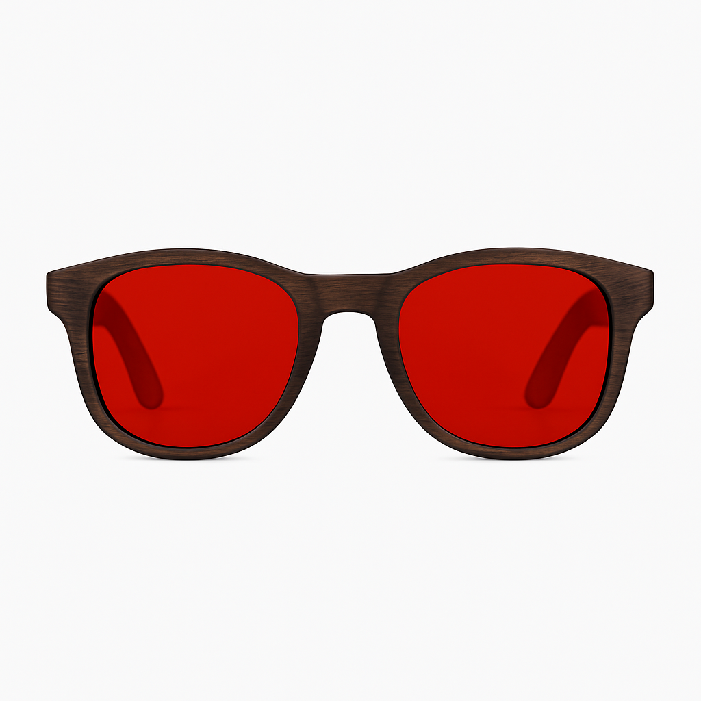 GAFAS LENTE ROJA HARVEST WOOD