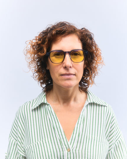 Japanese yellow glasses