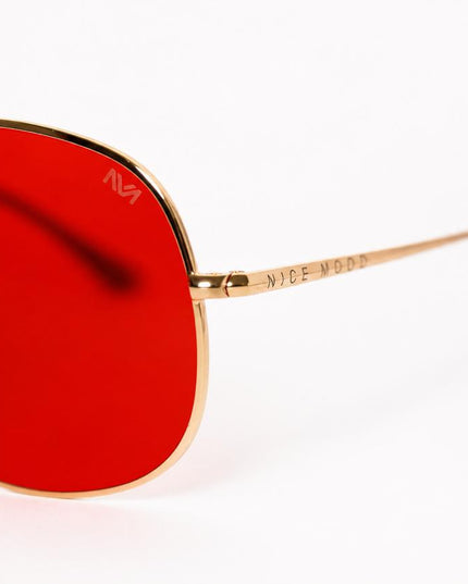 Gafas Aviator rojas