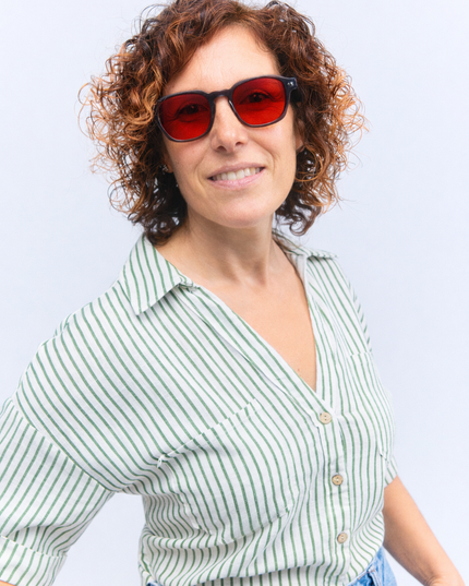 Gafas rojas Nipón